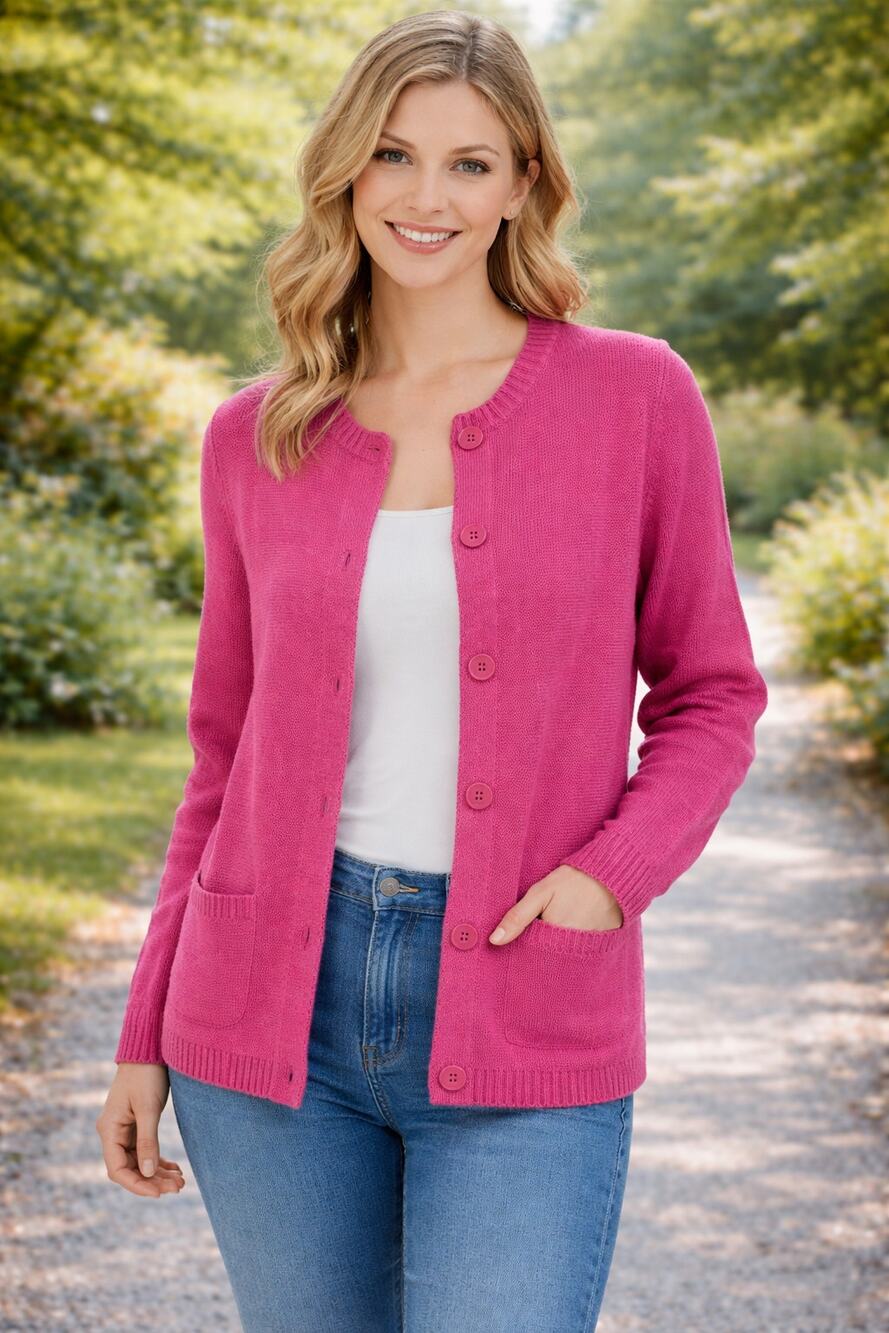 Seasalt Cornwall Deluxe Knitwear Fruity Cardigan II Purple Merino Wool Blend 16
